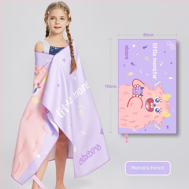 CHARS Prosop din microfibră, uscare rapidă pentru baie și plajă, cu mantie purtabilă, absorbant 200–300 g