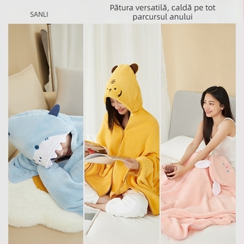 Sanli Coral Fleece Cape Beach Towel – Prosop de plajă absorbant, Jacquard, greutate peste 500 g, fire 100×170, Brand Sanli