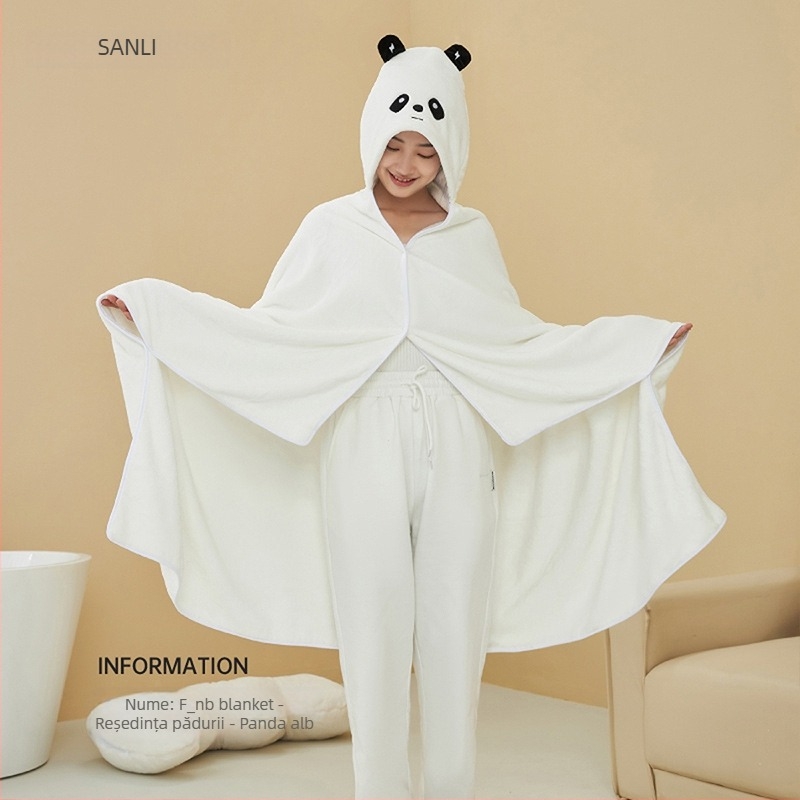 Sanli Coral Fleece Cape Beach Towel – Prosop de plajă absorbant, Jacquard, greutate peste 500 g, fire 100×170, Brand Sanli