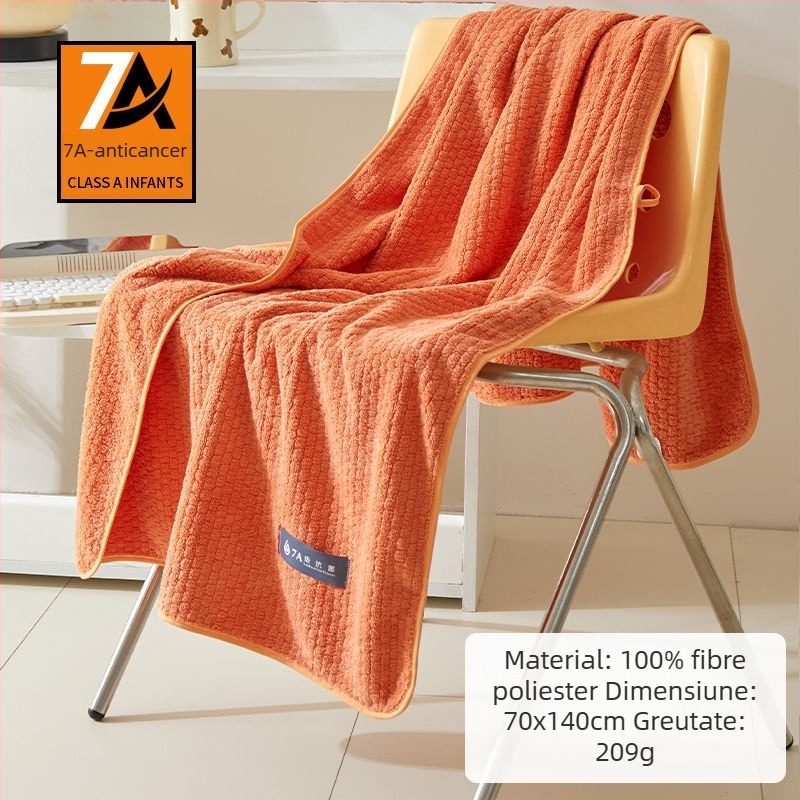 Prosop de baie Coral Velvet – moale, absorbant, uscare rapidă; pentru baie/plajă; poliester 150D Jacquard, sub 100 g