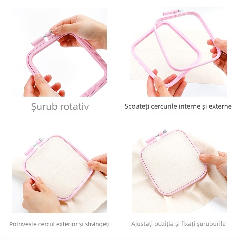 Inel pătrat de broderie — kit de unelte pentru broderie cu cruce, material ABS, origine Zhejiang