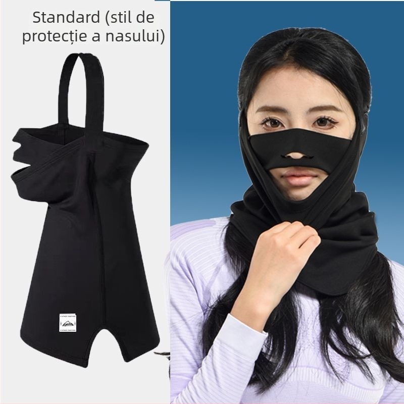 Mască de schi LAKETON pentru protecția feței – căptușită cu fleece, uscare rapidă