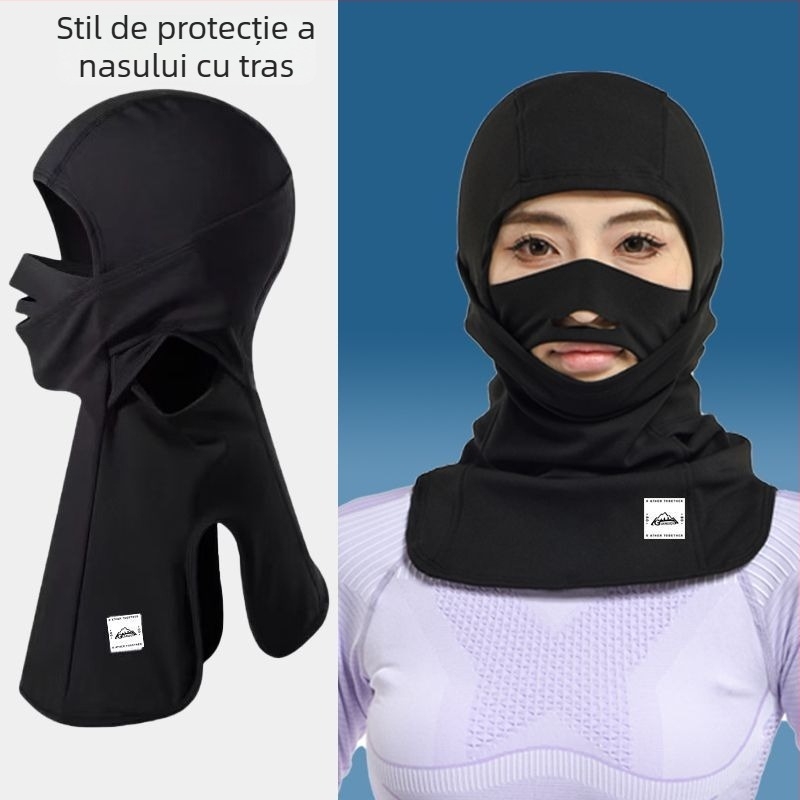 Mască de schi LAKETON pentru protecția feței – căptușită cu fleece, uscare rapidă