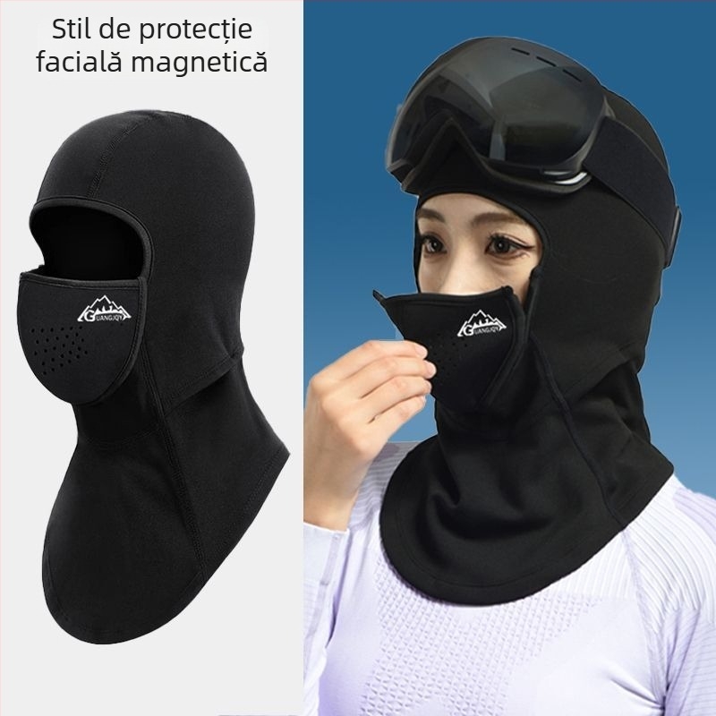 Mască de schi LAKETON pentru protecția feței – căptușită cu fleece, uscare rapidă