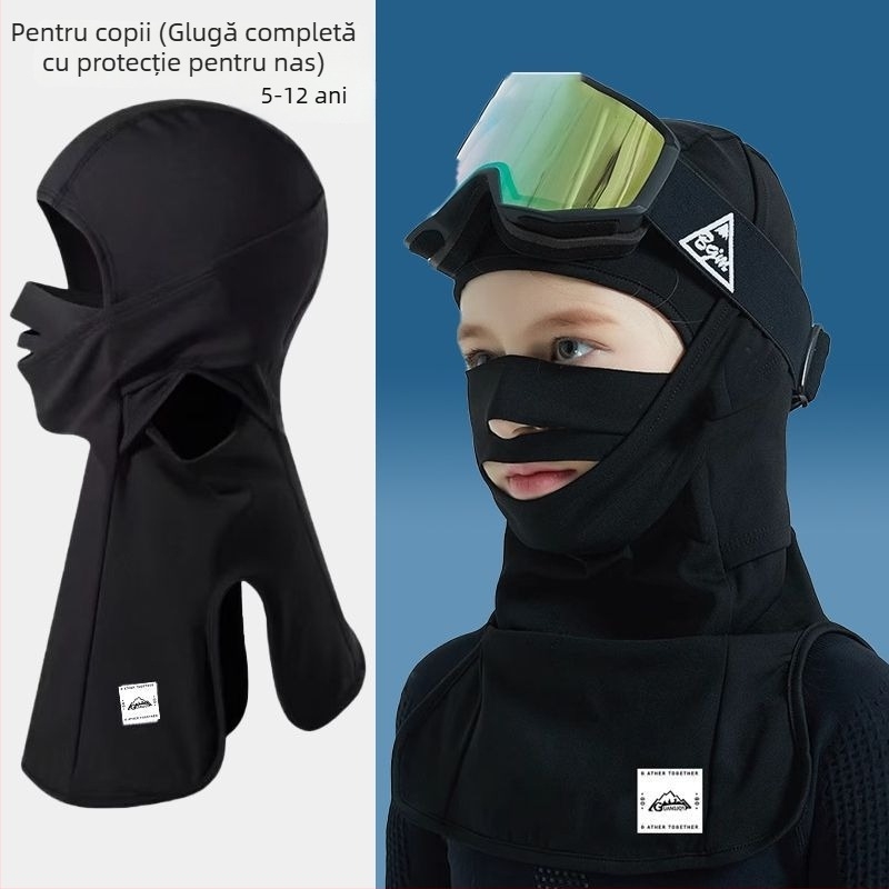 Mască de schi LAKETON pentru protecția feței – căptușită cu fleece, uscare rapidă