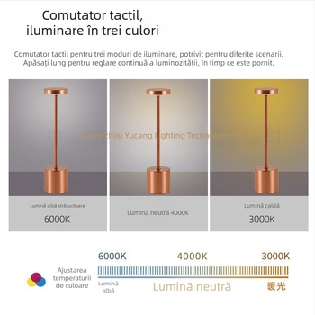 Lampa de birou în formă de I, metal, LED, stil simplu și modern, model Yczm-011, ≤36V