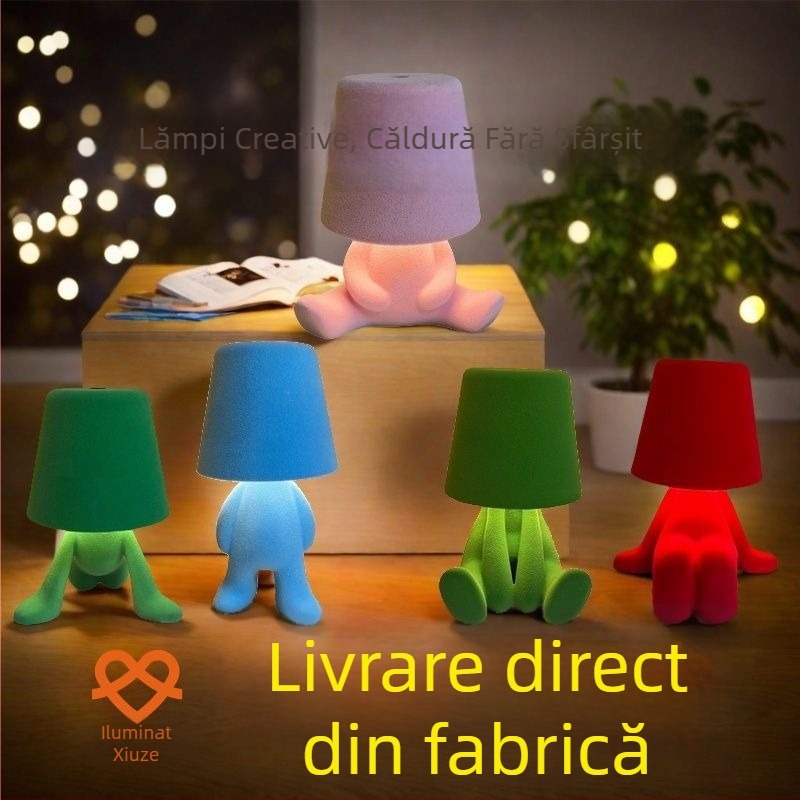Lampa de masă Xiuze, corp din plastic, stil creativ, tensiune ≤36V, ornament, lumină de noapte, DIY