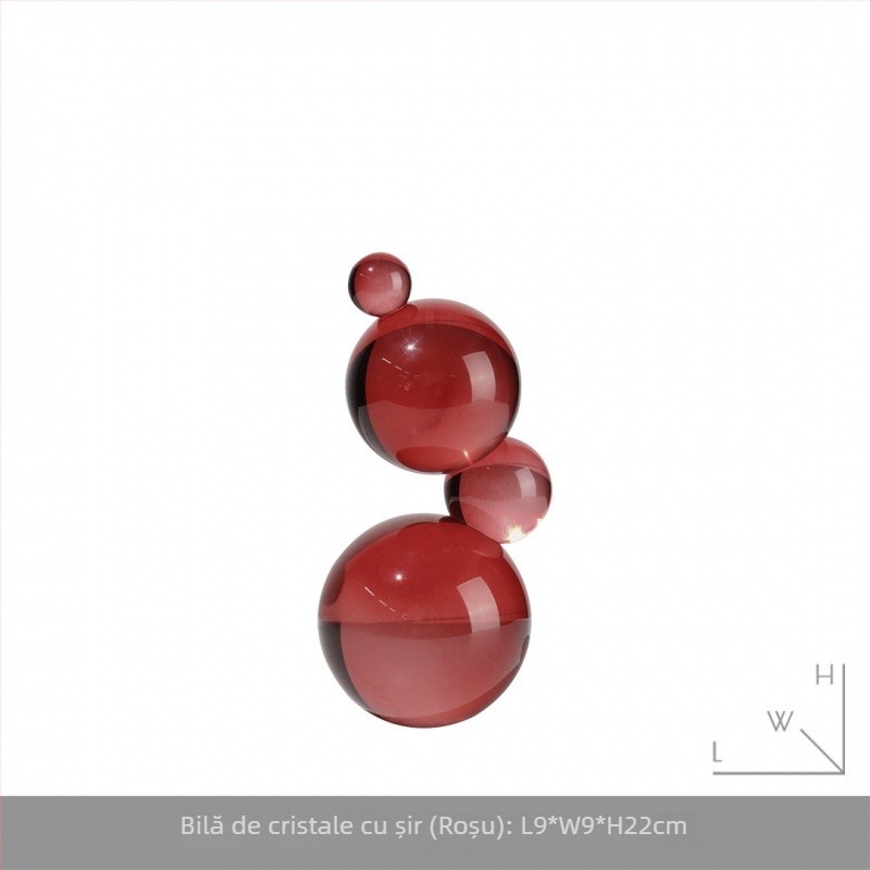 Ornament decorativ pentru mobilierul de TV din living, desen animat drăguț — sticlă K9 cristal, stil modern simplu, fără personalizare, marcă by the south