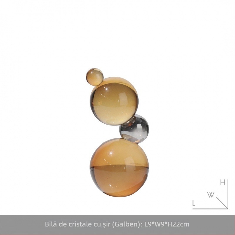 Ornament decorativ pentru mobilierul de TV din living, desen animat drăguț — sticlă K9 cristal, stil modern simplu, fără personalizare, marcă by the south