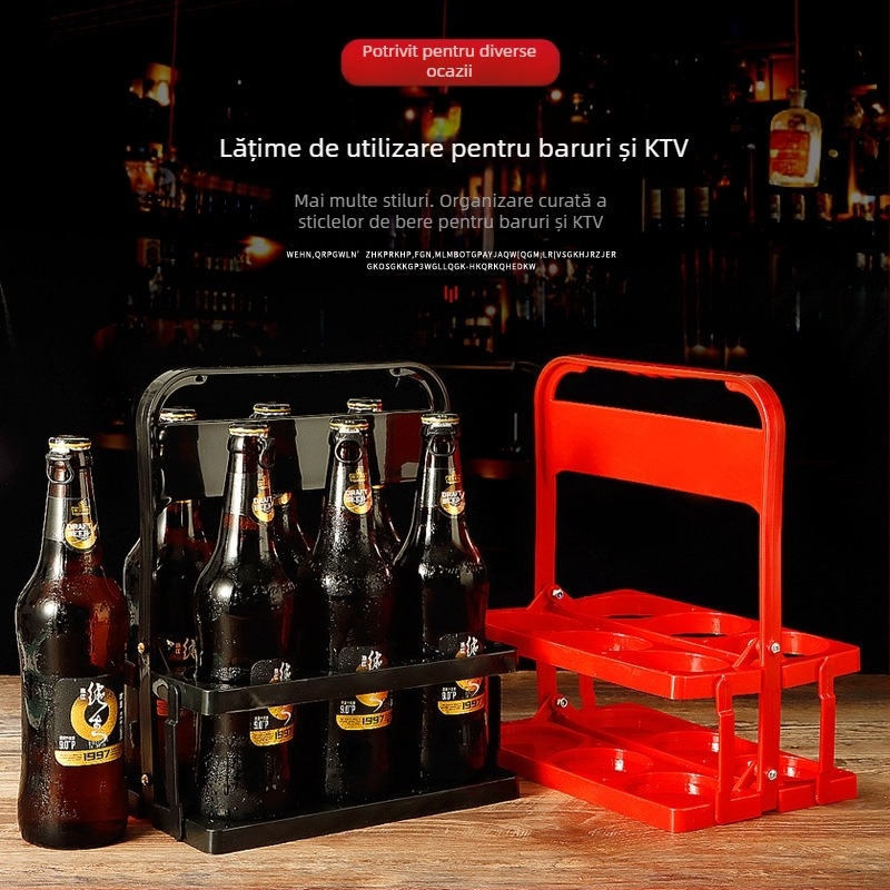 Raft de bere din plastic, pliabil, portabil pentru bar/KTV, cu logo Bo Dian