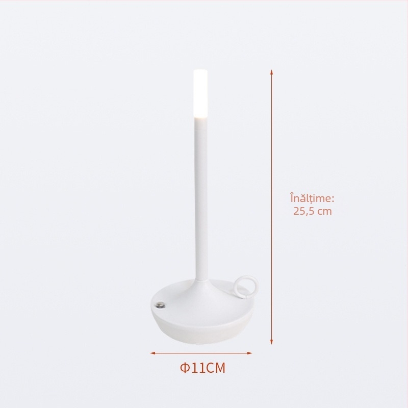 Lampa de birou din metal, stil nordic, reîncărcabilă, comutator tactil, modelul A31, Beale
