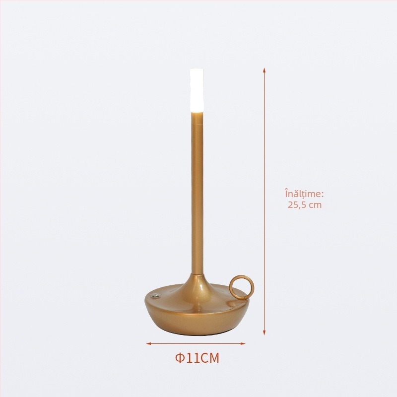 Lampa de birou din metal, stil nordic, reîncărcabilă, comutator tactil, modelul A31, Beale