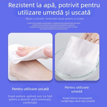 Prosop de față, de unică folosință, pentru saloane de înfrumusețare, din fibre vegetale, țesătură plată