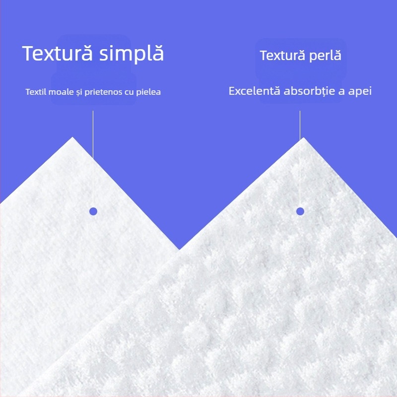 Prosop de față, de unică folosință, pentru saloane de înfrumusețare, din fibre vegetale, țesătură plată