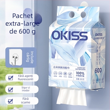 Prosop de curățare a feței, agățat, montat pe perete, pachet de uz casnic, fibră vegetală, imprimare