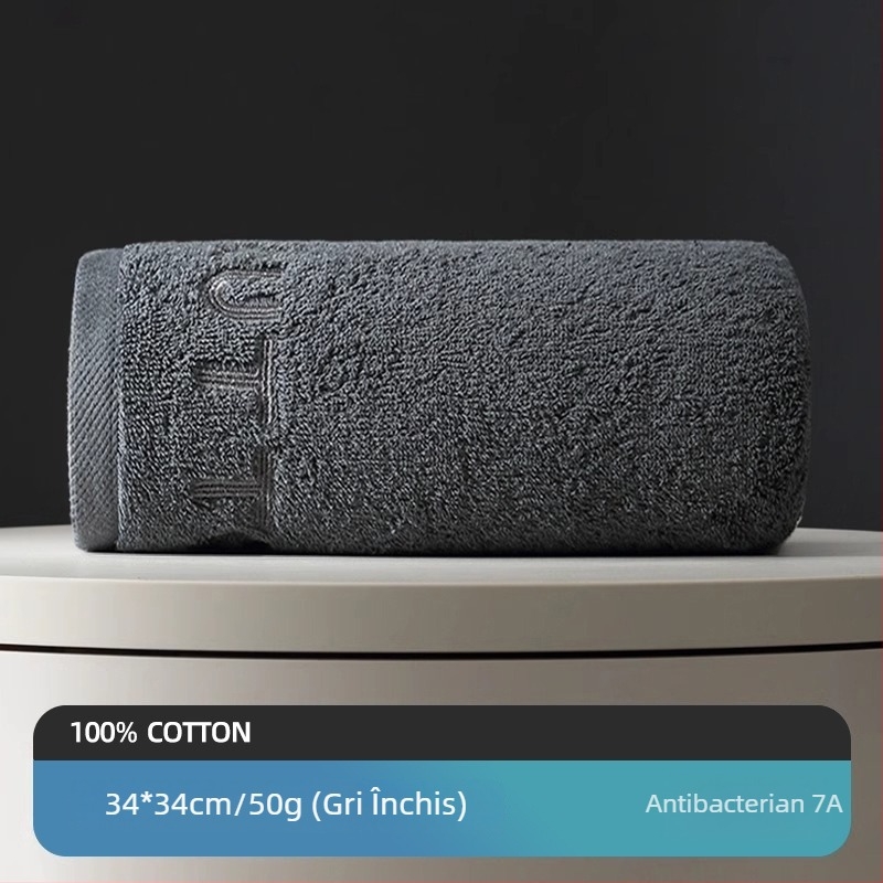 Pu Xi 7A antibacterian din bumbac Xinjiang cu fibre lungi, prosop pătrat pentru față, utilizare casnică, 50 g, absorbție 11–15 s