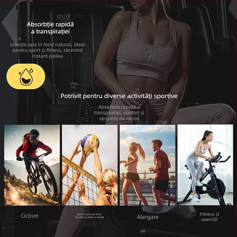 Prosop sport din 100% bumbac, îngroșat și lungit, pentru maraton, yoga și fitness în aer liber, cu imprimare logo, 140 g, absorbție rapidă