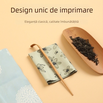 Ștergar de bucătărie pentru ceai • Velur din piele de cerb • Brand: Sheng boyan • Stil nou chinezesc • Lansat în 2025