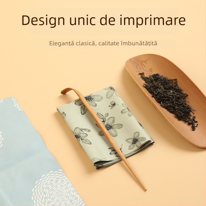 Ștergar de bucătărie pentru ceai • Velur din piele de cerb • Brand: Sheng boyan • Stil nou chinezesc • Lansat în 2025