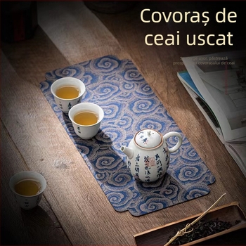 Covoraș de ceai din pânză, gros, impermeabil, stil japonez
