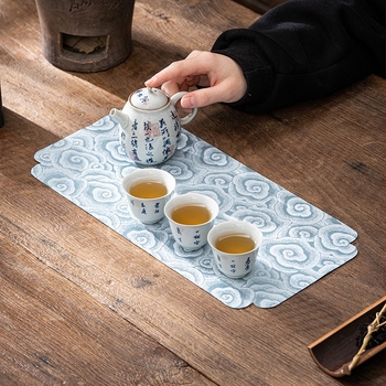 Covoraș de ceai din pânză, gros, impermeabil, stil japonez