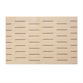 Covor de bucătărie în formă de bar, antiderapant, rezistent la ulei, țesătură Jacquard din fibre de polipropilenă, model grilă/geometric, lavabil manual sau la mașină
