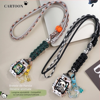 Brățară smartwatch Xiaotiancai – Stil Panda, compatibilă cu Z11/Z10/Z9/Z8A (Q2A/D2/D3s/Z6d); dimensiune interfețe personalizabilă; închidere: buclă simplă (fără cataramă); material curea: alt; stil fashion