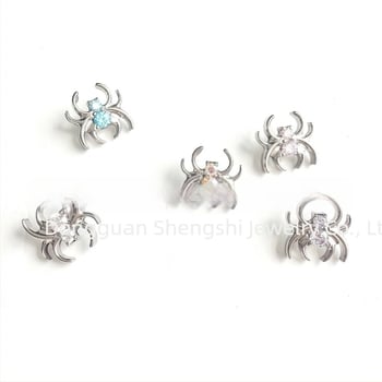 F136 Cercei-păianjen din titan, încrustați cu zirconiu 5A, aliaj titan G23, design geometric