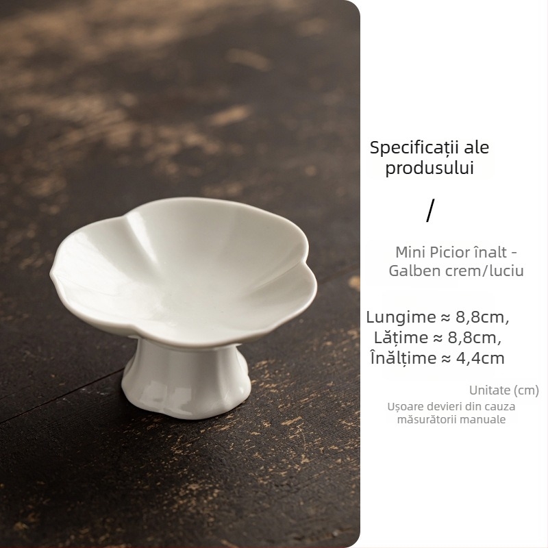 Farfurie de fructe din porțelan, stil ușor luxos și retro, brand Wuxi Tang, lansată în 2024