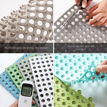 Covoraș de baie antiderapant, stil Nordic, din plastic, personalizabil, tăiat pentru duș