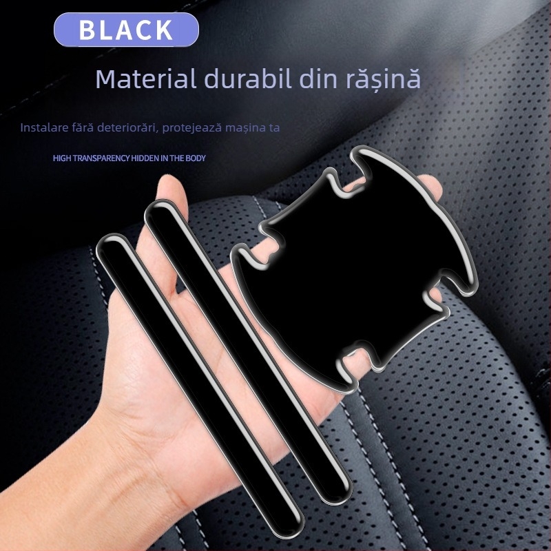 Bandă anti-coliziune pentru mâner universal de ușă, protecție de margine autoadezivă, protecție împotriva zgârieturilor