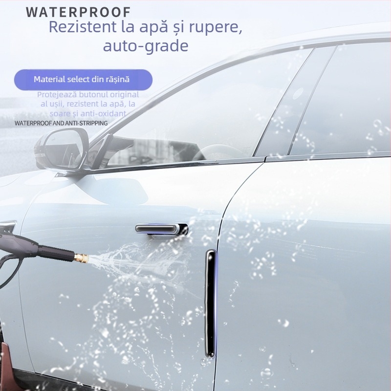 Bandă anti-coliziune pentru mâner universal de ușă, protecție de margine autoadezivă, protecție împotriva zgârieturilor