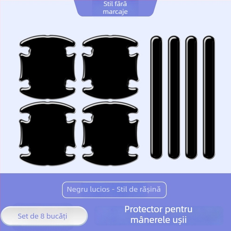 Bandă anti-coliziune pentru mâner universal de ușă, protecție de margine autoadezivă, protecție împotriva zgârieturilor