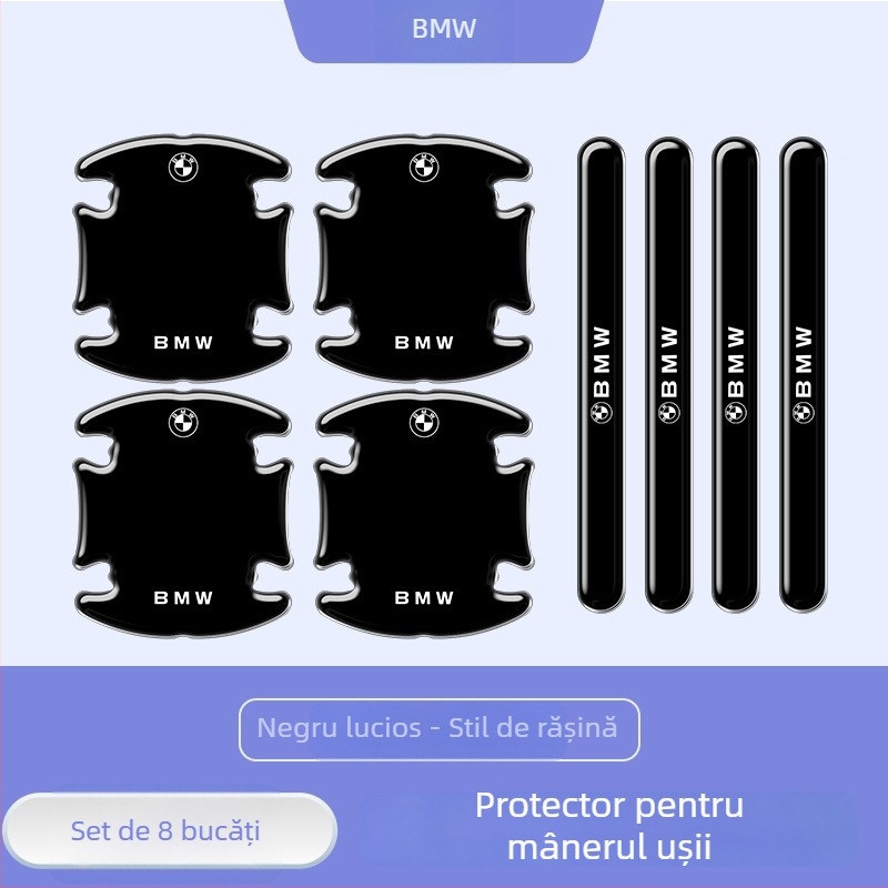 Bandă anti-coliziune pentru mâner universal de ușă, protecție de margine autoadezivă, protecție împotriva zgârieturilor