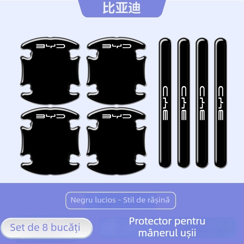 Bandă anti-coliziune pentru mâner universal de ușă, protecție de margine autoadezivă, protecție împotriva zgârieturilor