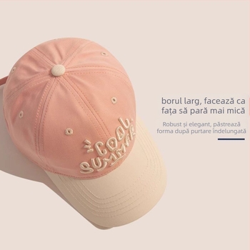 Șapcă de baseball, stil coreean, protecție solară și respirabilă, margine curbată, material din viscose, pentru copii între 1 și 6 ani