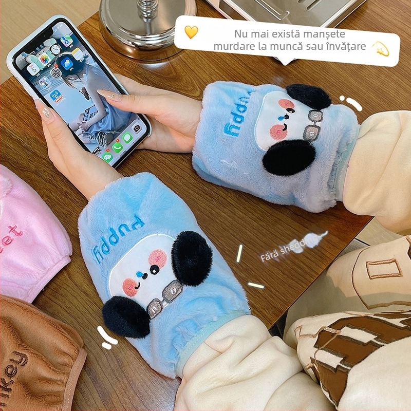 Manșete pentru copii unisex cu model desen animat, rezistente la pete și impermeabile, pentru toate anotimpurile