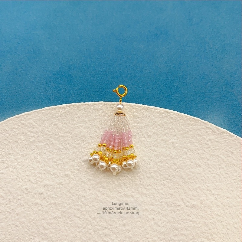 Accesoriu DIY pentru bijuterii cu pandantiv din piatră ochi de pisică, tricotat manual, origine Guangzhou, primăvara 2025.