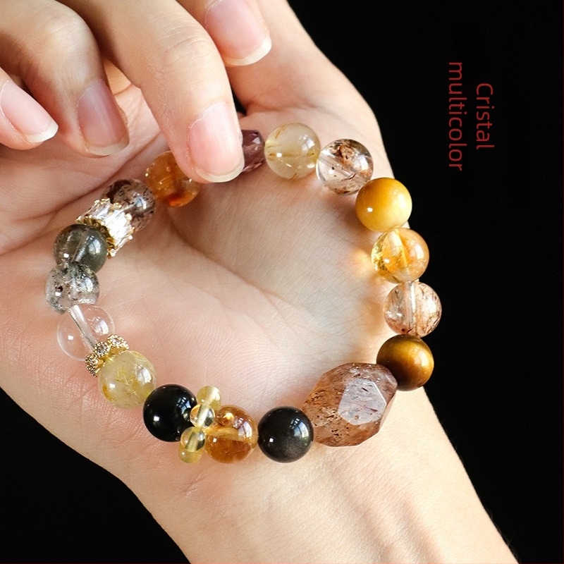 Brățară cu cristale naturale din mărgele, pentru femei, realizată manual, accesoriu de mână la modă