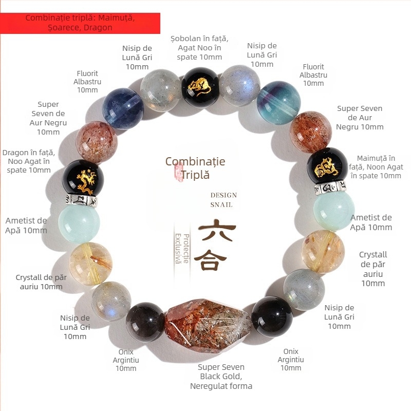 Brățară cu cristale naturale din mărgele, pentru femei, realizată manual, accesoriu de mână la modă