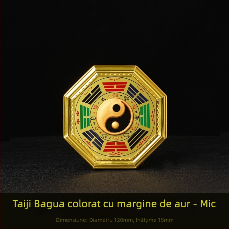 Pandant Bagua Tai Chi cu cap de tigru - Material: lemn și folie de aluminiu; Categorie: Bagua; Religios: taoist; Greutate netă: 0.14 kg; Brand: Jinlun Craftsmanship