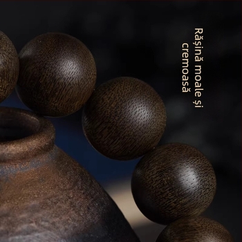 Gain Brățară din Agarwood, Bai Qinan vietnamez, mărgele naturale, unisex, stil influencer, vară 2023