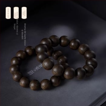 Gain Brățară din Agarwood, Bai Qinan vietnamez, mărgele naturale, unisex, stil influencer, vară 2023