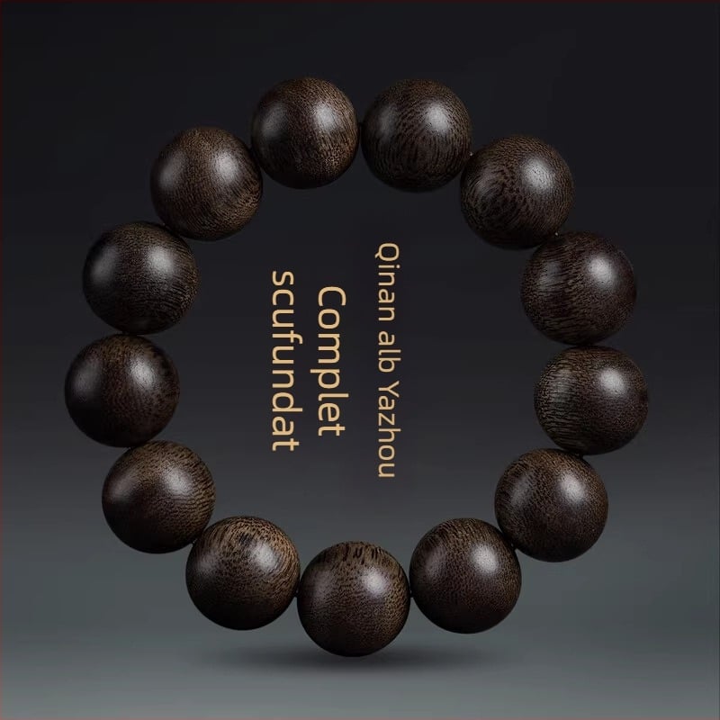 Gain Brățară din Agarwood, Bai Qinan vietnamez, mărgele naturale, unisex, stil influencer, vară 2023