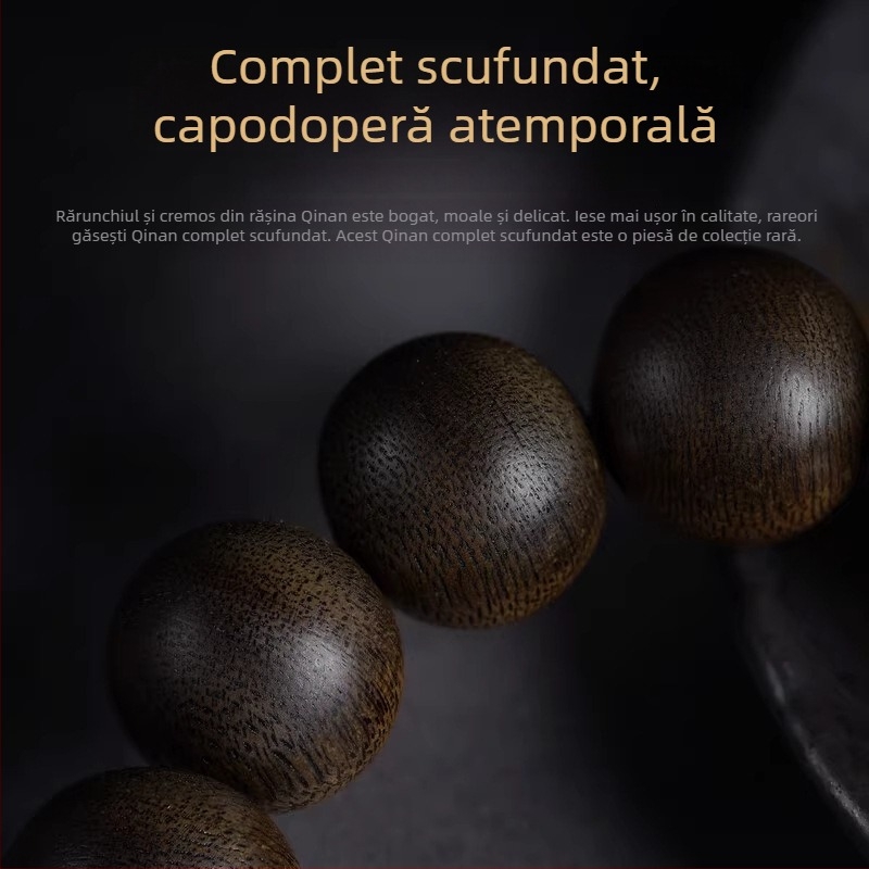 Gain Brățară din Agarwood, Bai Qinan vietnamez, mărgele naturale, unisex, stil influencer, vară 2023