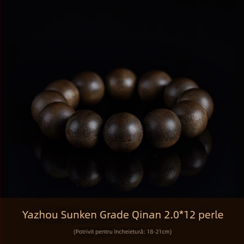 Gain Brățară din Agarwood, Bai Qinan vietnamez, mărgele naturale, unisex, stil influencer, vară 2023