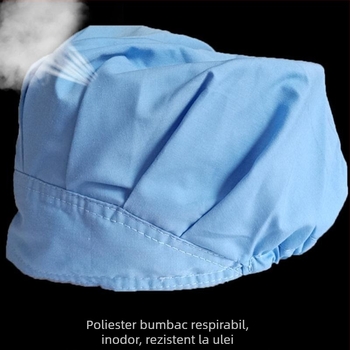 Baotou pălărie pentru industria alimentară – Material din bumbac-polyester respirabil, vârf de tip dom, logo personalizat, pentru adulți, toate anotimpurile