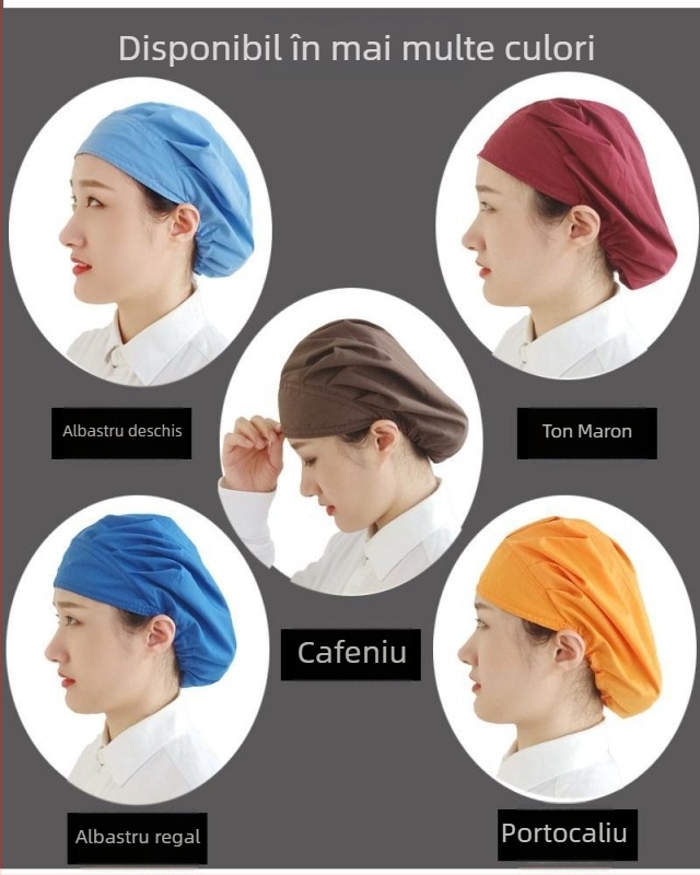 Baotou pălărie pentru industria alimentară – Material din bumbac-polyester respirabil, vârf de tip dom, logo personalizat, pentru adulți, toate anotimpurile