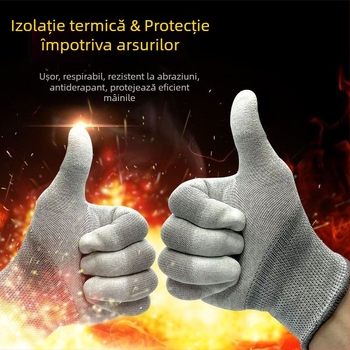 Mănuși pentru grătar cu ecran tactil, Rezistente la căldură, Izolație termică, Rezistente la ulei, Nailon