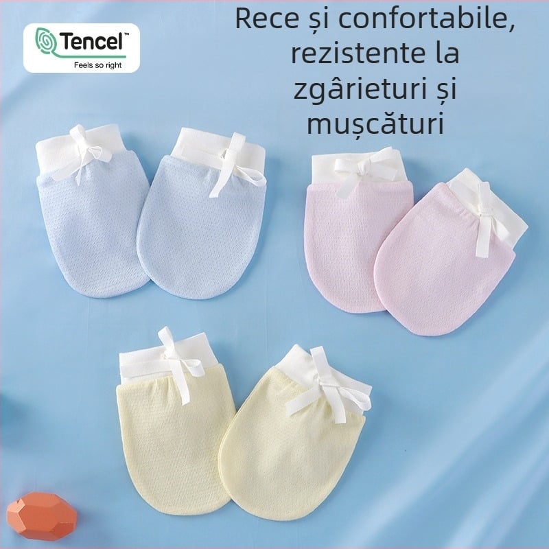 Mănuși anti-zgârieturi pentru nou-născuți | Unisex, Brand Cute, Sezoane: Vară, Primăvară, Toamnă, Lansare: Vară 2025